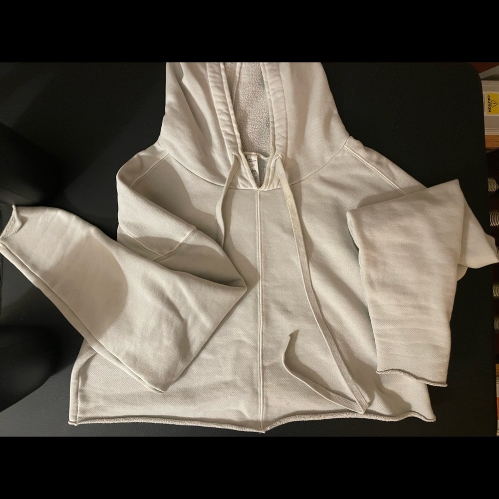 XS Alo light gray hoodie